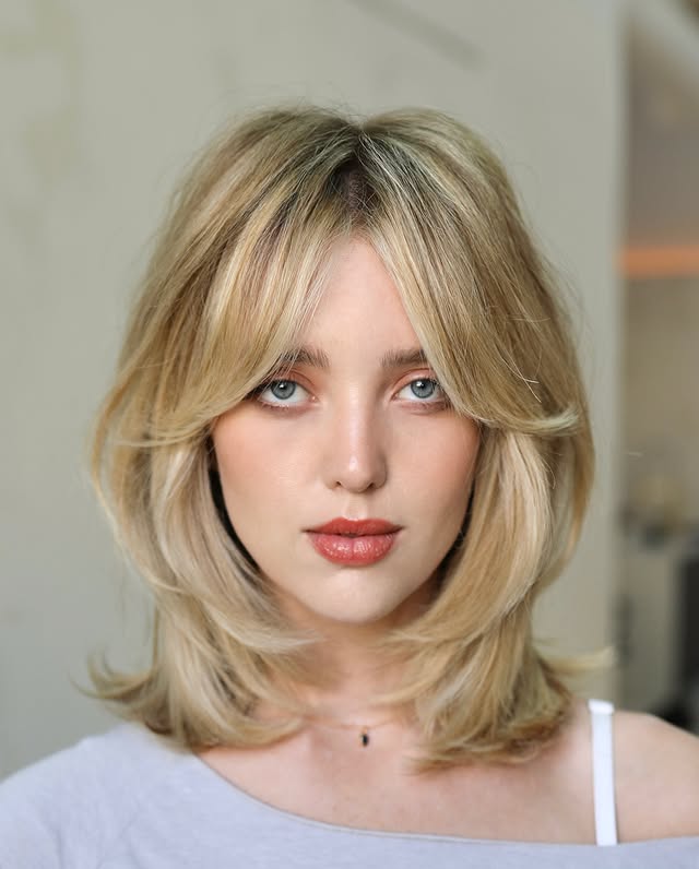 Blonde Blowout Bob Haircut