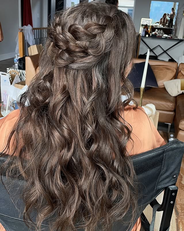 Bohemian Half-Up Braided Crown