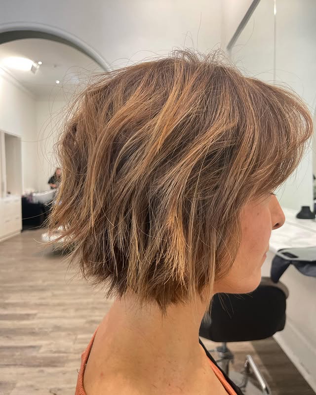 Choppy Brown Cropped Hair
