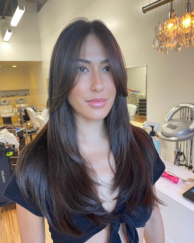 Classic Layered Cut With Curtain Bangs