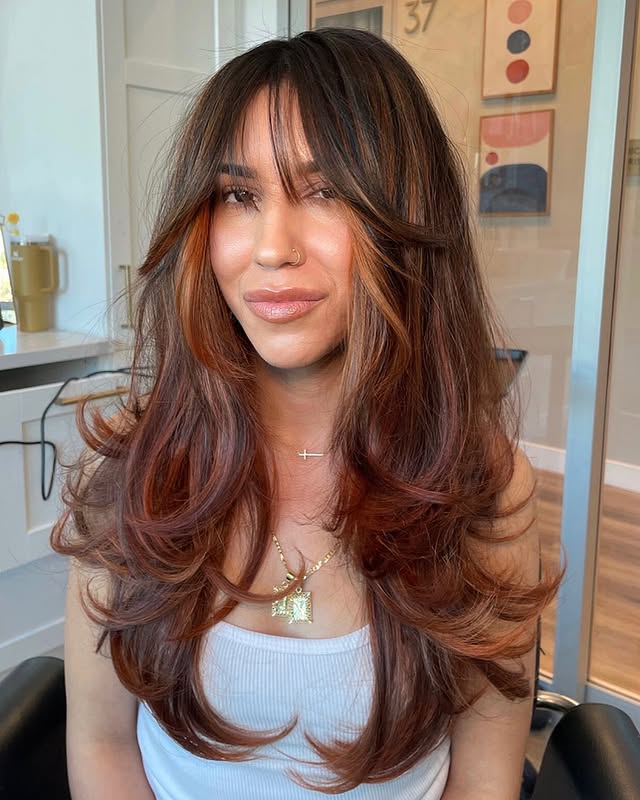Copper Layers With Subtle Bangs