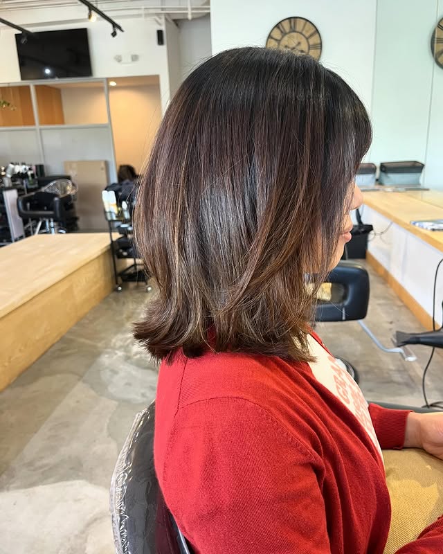 Face Framing Brown Layered Bob