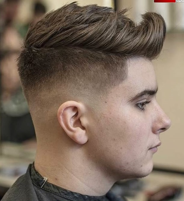 High-Fade Undercut with Swept-Back Volume
