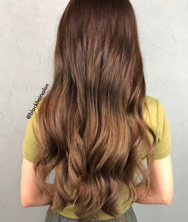 Honey-Glazed Sleek Blowout with Sun-Kissed Balayage