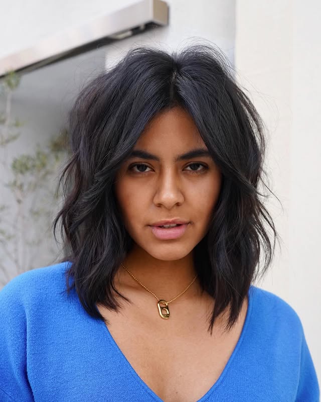 Layered Shag With Curtain Bangs