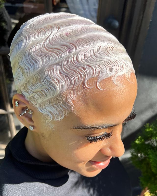 Pixie Cut with Finger Waves