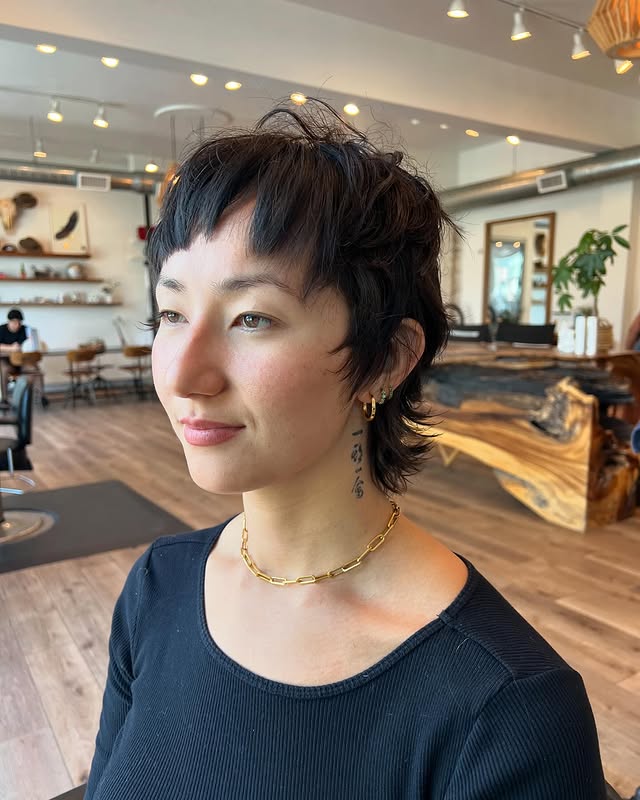 Short Cropped Pixie Mullet