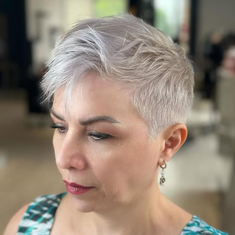 Silver Pixie With Soft Waves