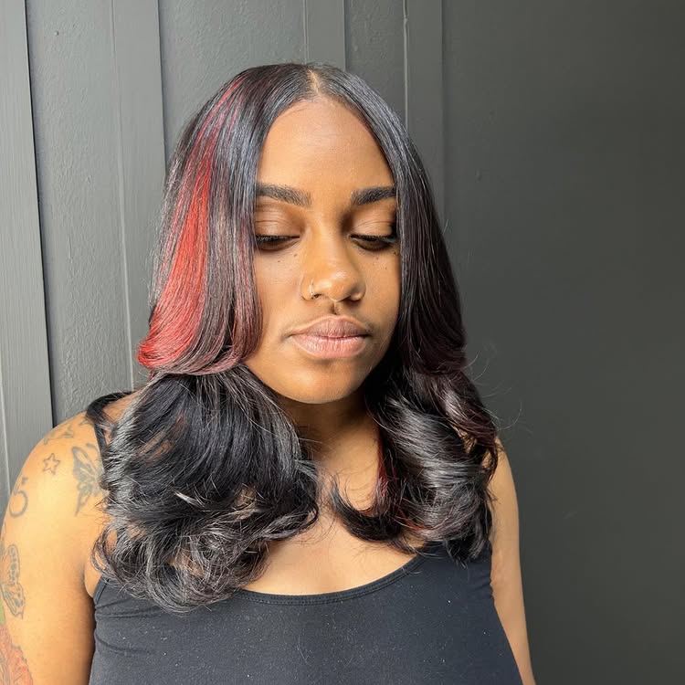 Soft Auburn Waves Silk Press