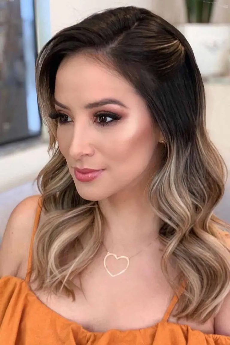 Soft Ombre Waves With Side Part