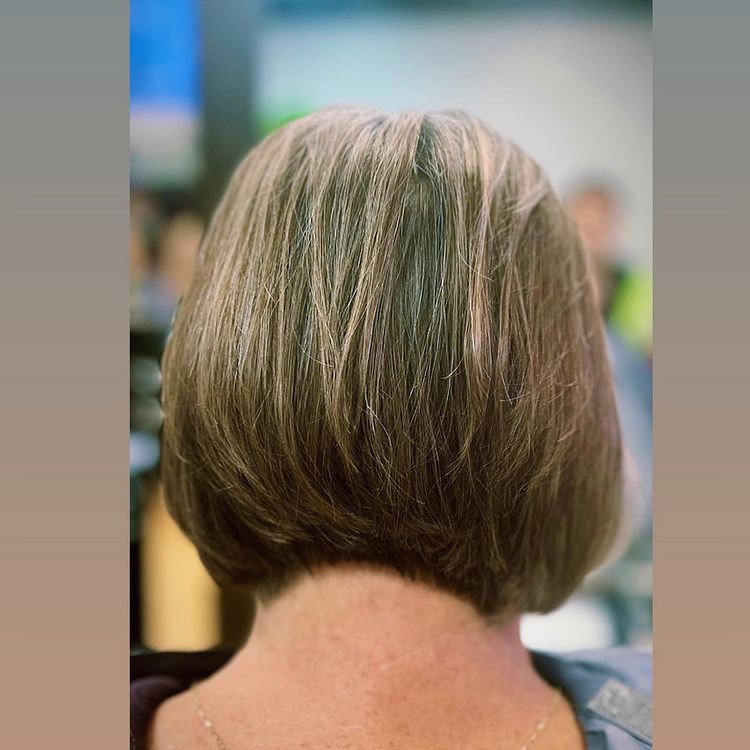 Stacked Undercut with Brunette Hair