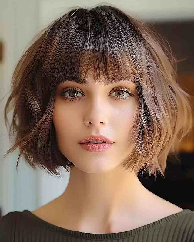 Tousled Crop With Fringe