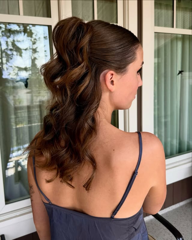 Trendy Half-Up Ponytail With Hair Rings