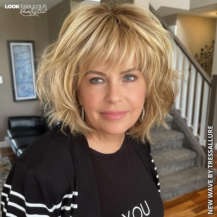 Voluminous Blonde Bob